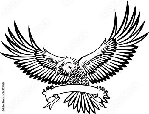 Eagle with emblem