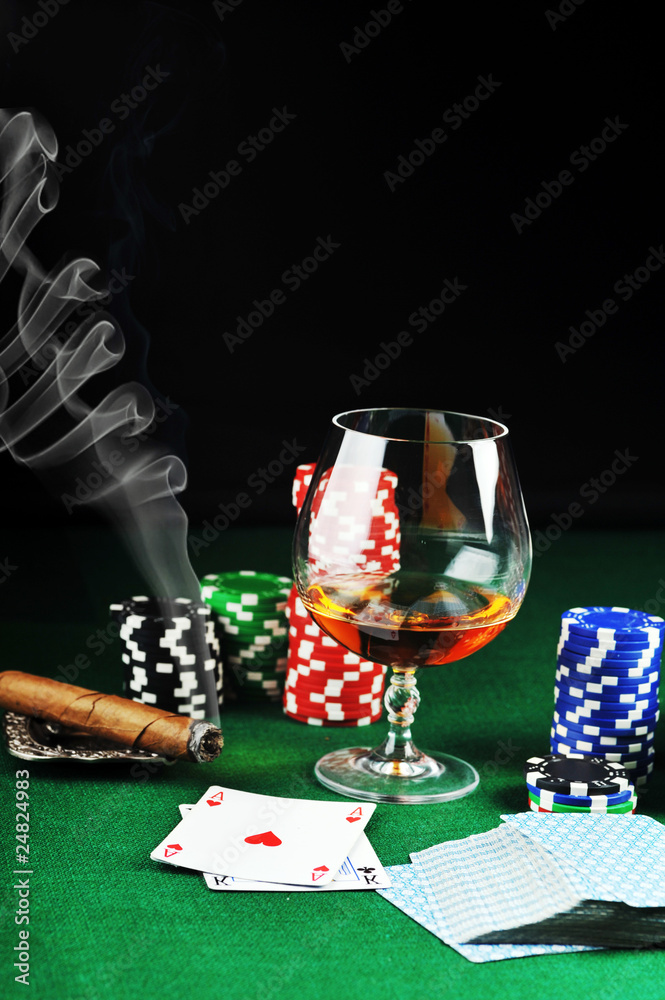 drink and playing cards drink and playing cards