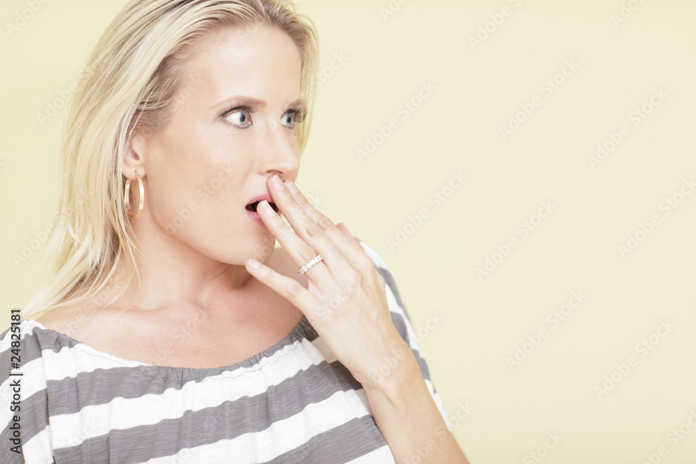 Beautiful blond in shock Beautiful blond in shock
