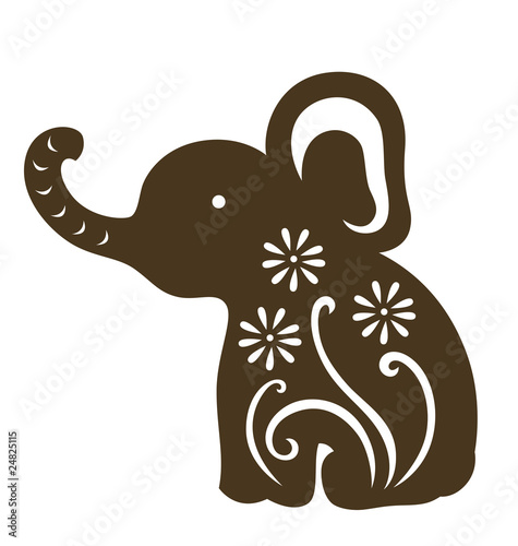 Decorative baby elephant sitting