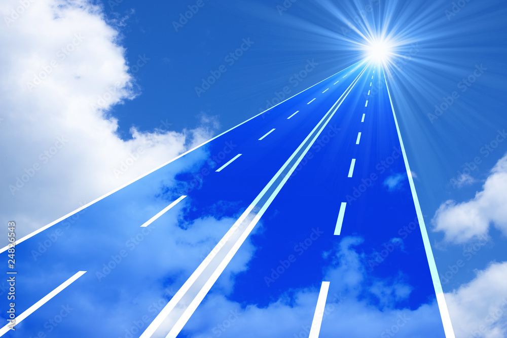 空へ続く道 Stock イラスト | Adobe Stock