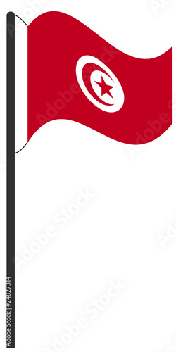 Flaggenmast Tunesische Republik