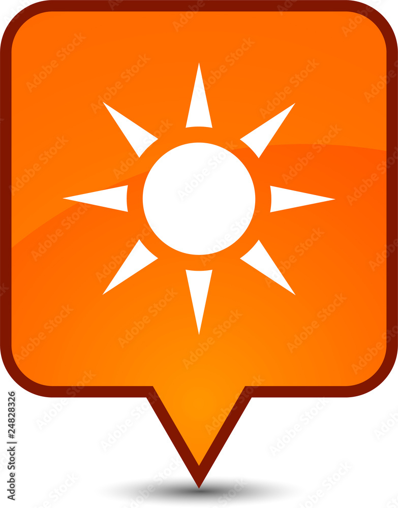 Sun speech button. Sun speech button.