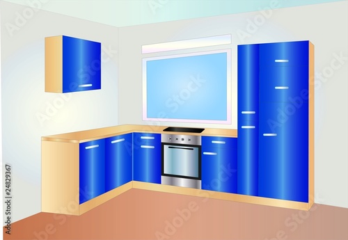 kitchen blue