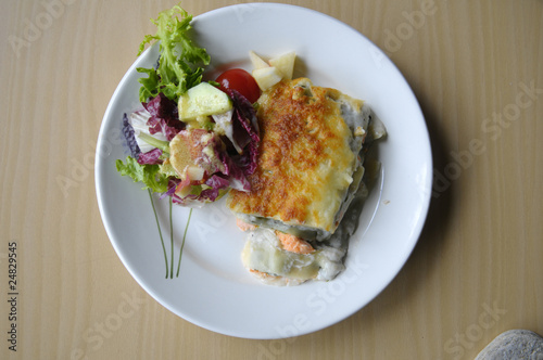 The lasagne with salmon