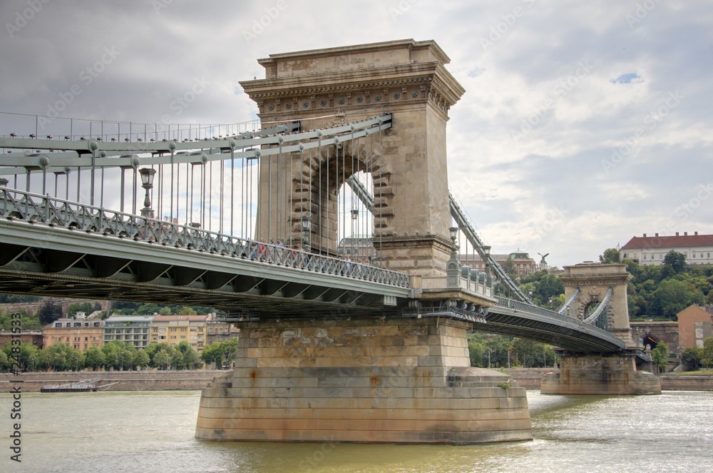 Obraz premium le pont aux chaines à budapest