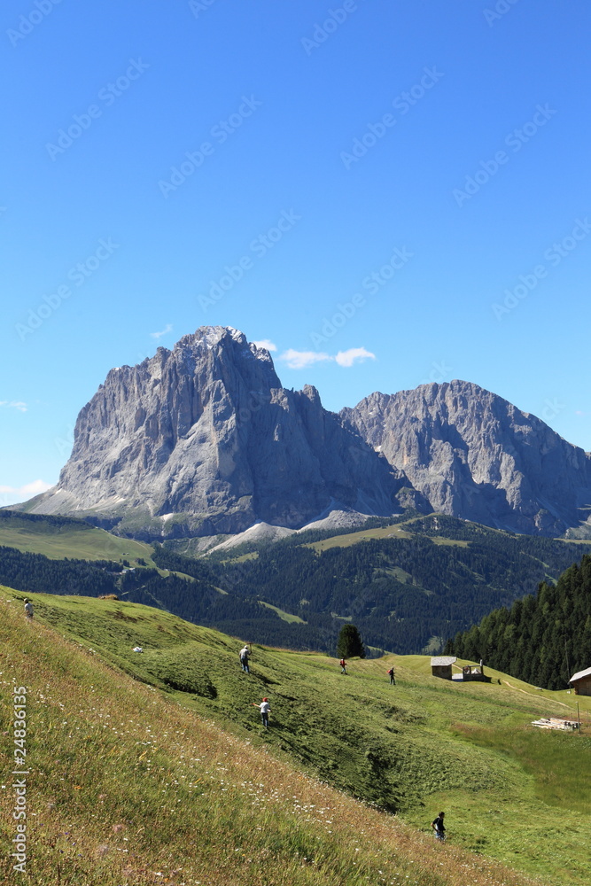 Berg Langkofel in den Dolomiten