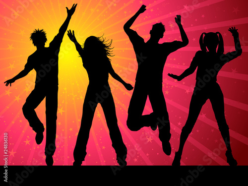 Party people dancing