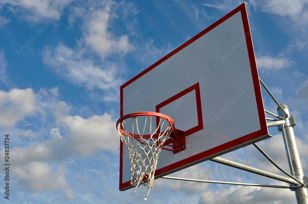Outdoor Basketball Hoop Close Up