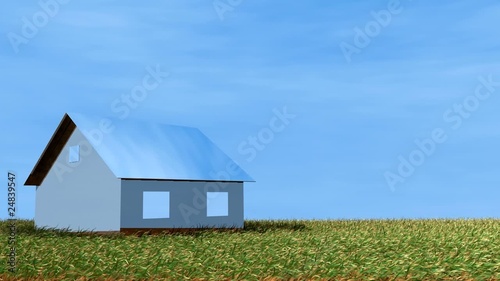 house and grass