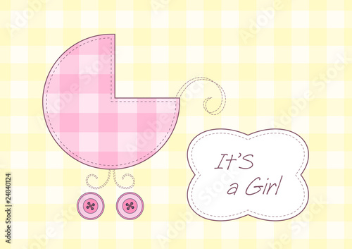 Baby girl arrival announcement