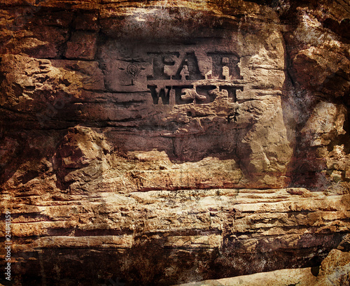 Far west - artwork in painting style