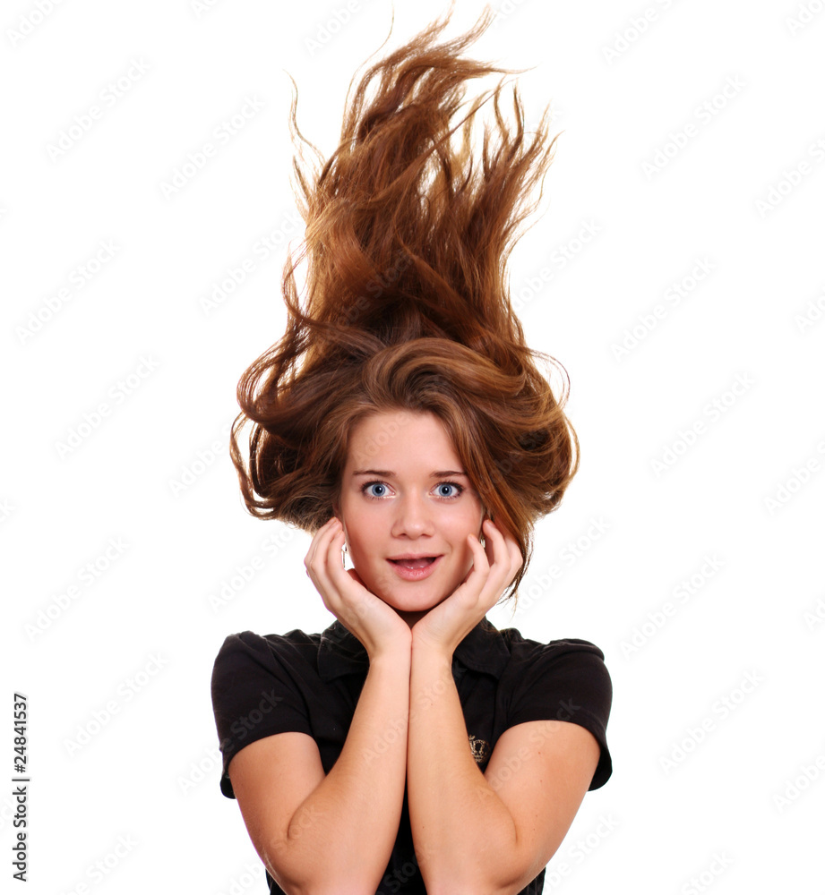 Glamour Portrait of sexy woman on white background Glamour Portrait of sexy woman on white background
