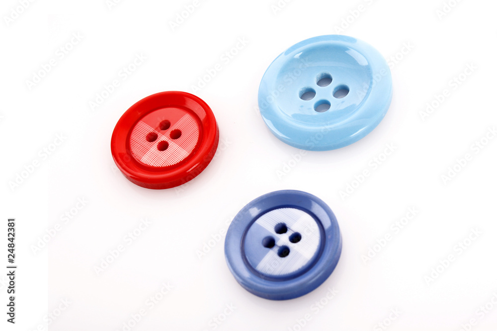 Three buttons isolated on white Three buttons isolated on white