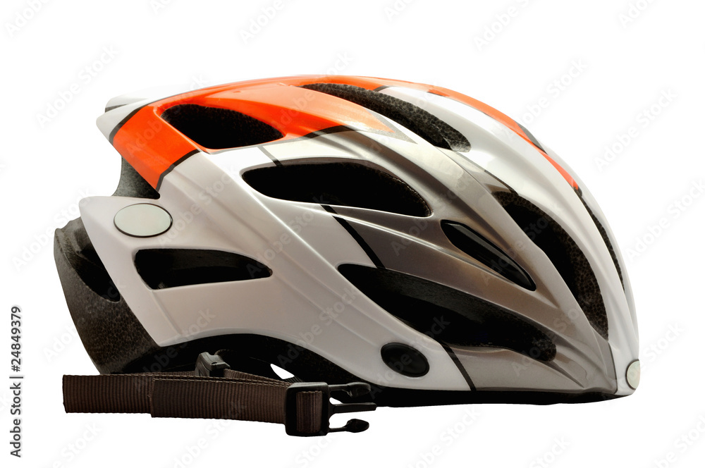 Cycling helmet for cross country riding isolated on white Cycling helmet for cross country riding isolated on white