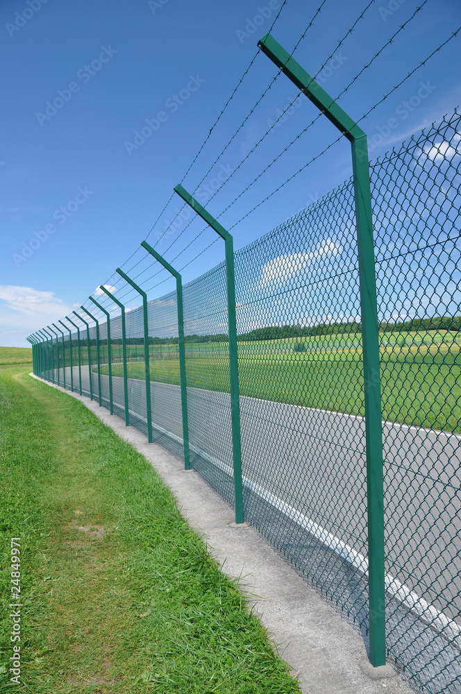 Fence around restricted area