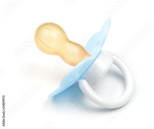 Blue baby silicone pacifier