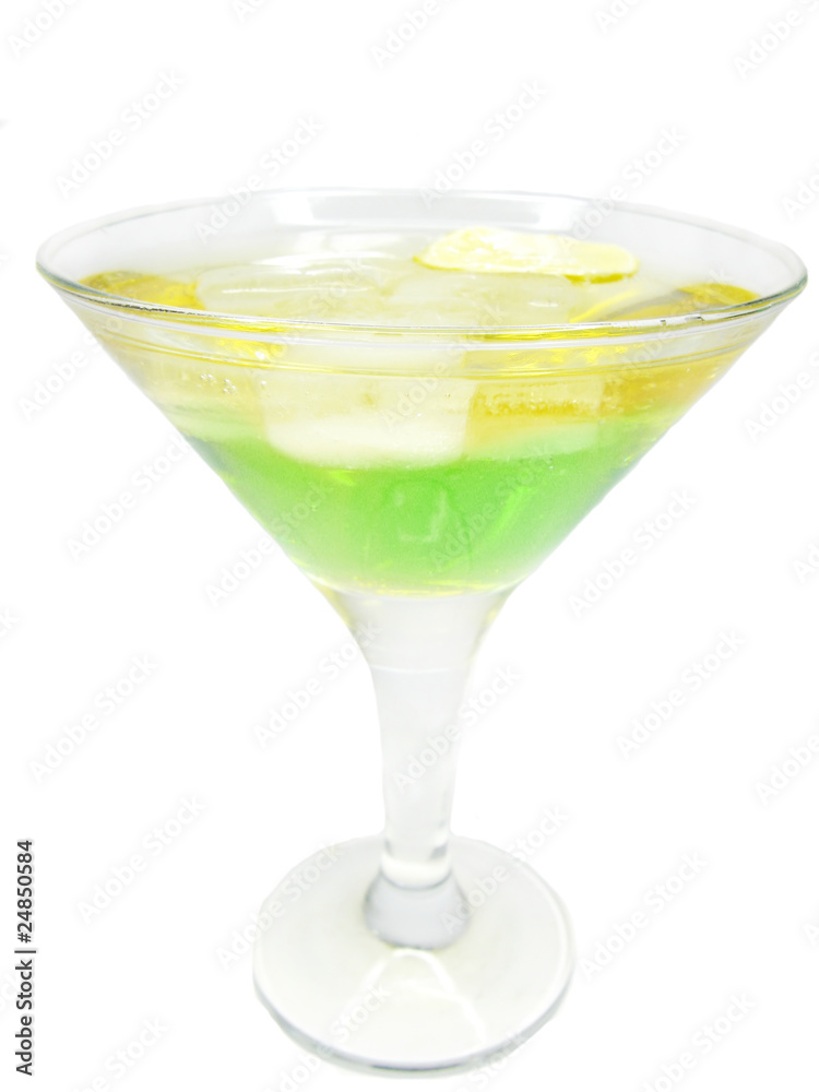 alcohol liqueur cocktail with cherry