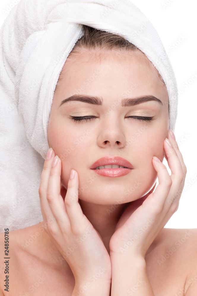 Close-up of woman with perfect health skin Close-up of woman with perfect health skin