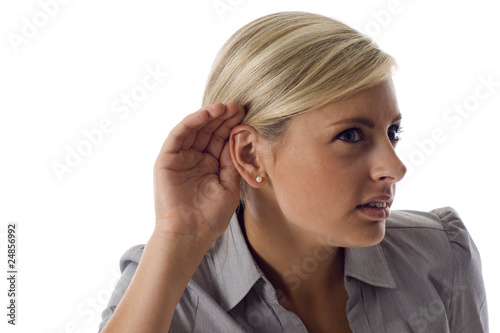 Принти на полотні Business woman eavesdropping