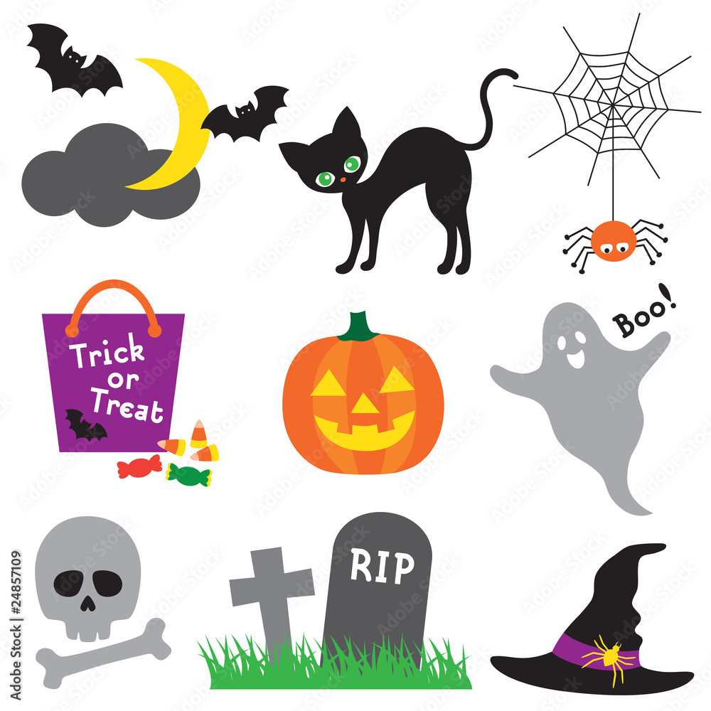 Obraz premium Halloween Illustration Set