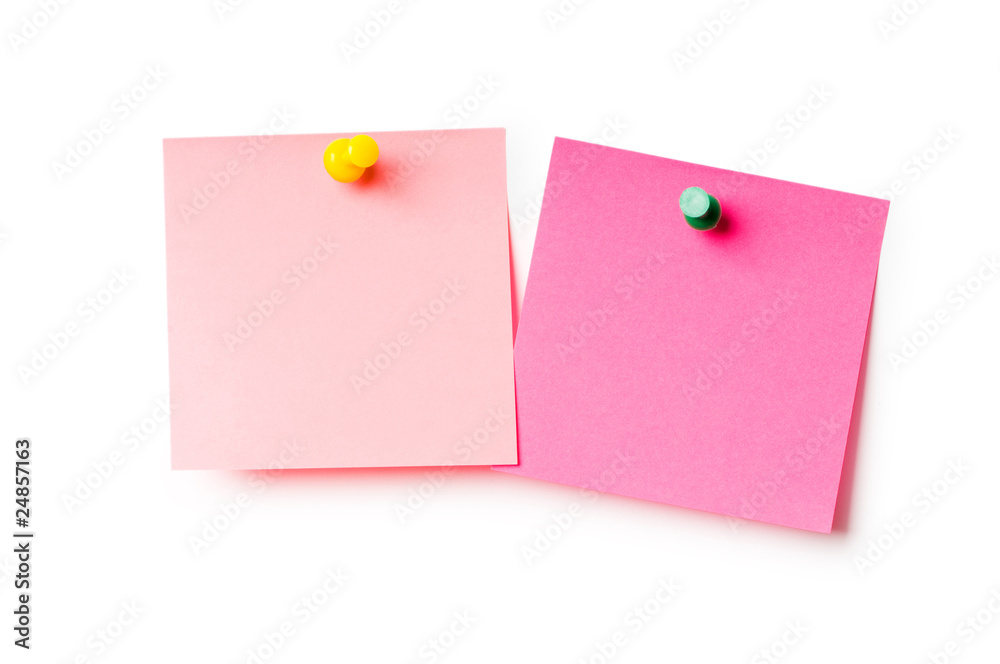 Reminder notes isolated on the white background Reminder notes isolated on the white background
