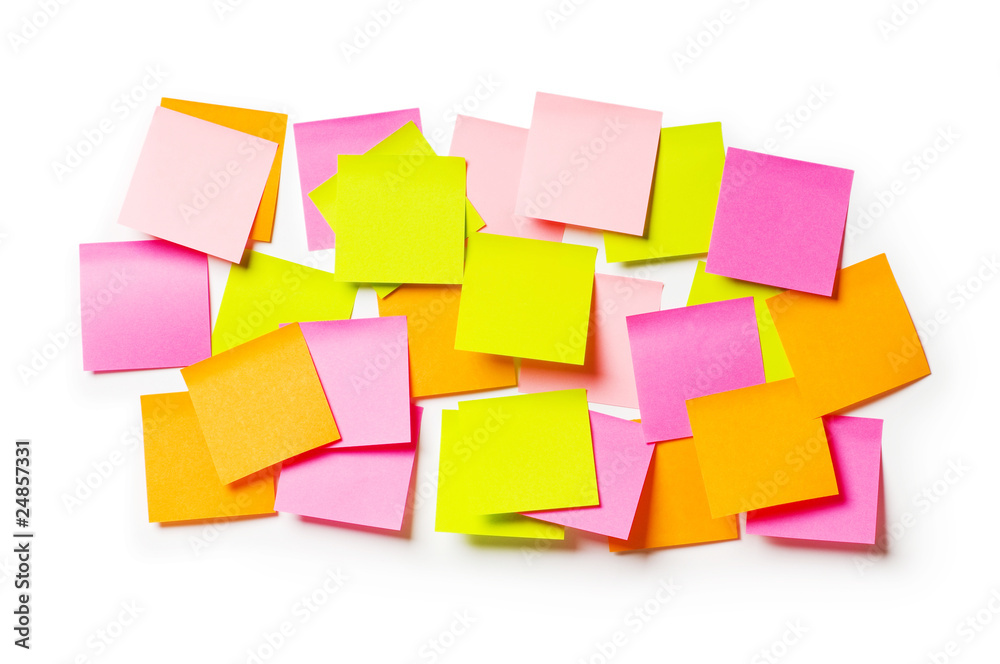Reminder notes isolated on the white background Reminder notes isolated on the white background