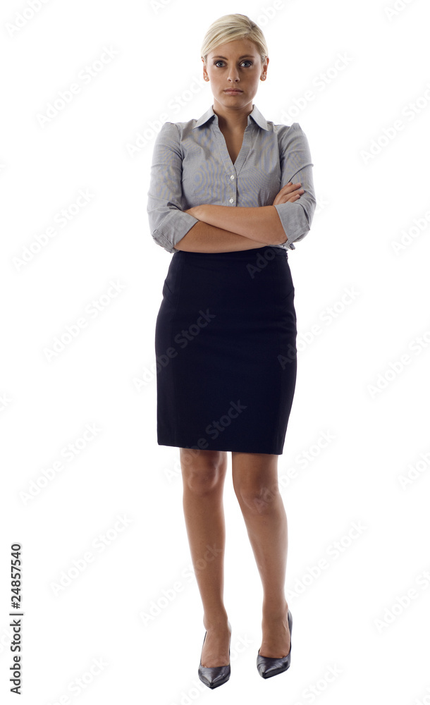 Confident and determined business woman standing Confident and determined business woman standing