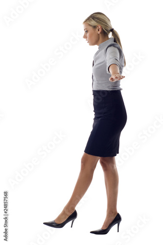 Business woman walking - balance © Kenneth Man