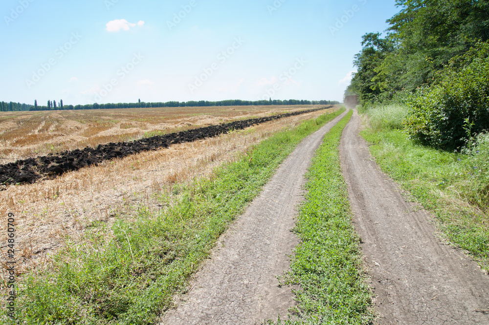 rural road near field