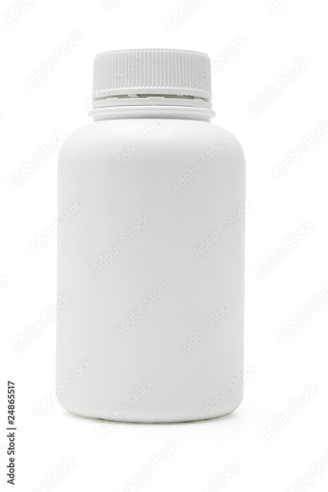 White plastic container White plastic container