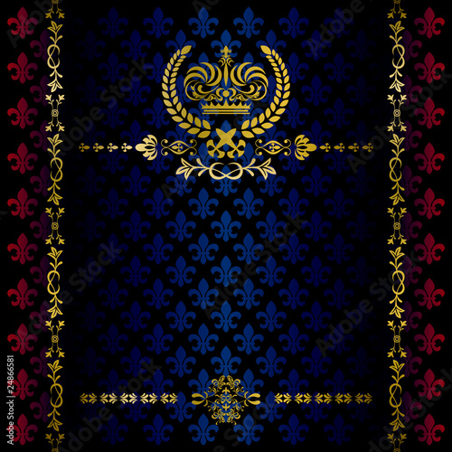 Luxury crown decoration frame