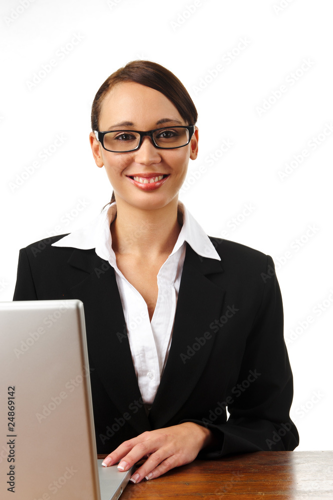 Attractive brunette business woman