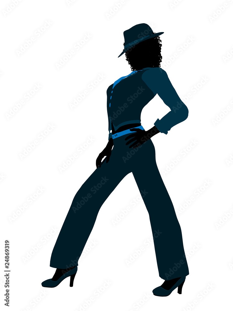 African American Female Jazz Dancer Silhouette African American Female Jazz Dancer Silhouette