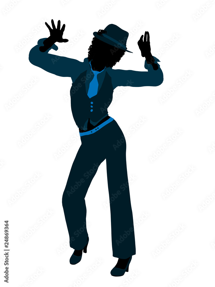 African American Female Jazz Dancer Silhouette African American Female Jazz Dancer Silhouette