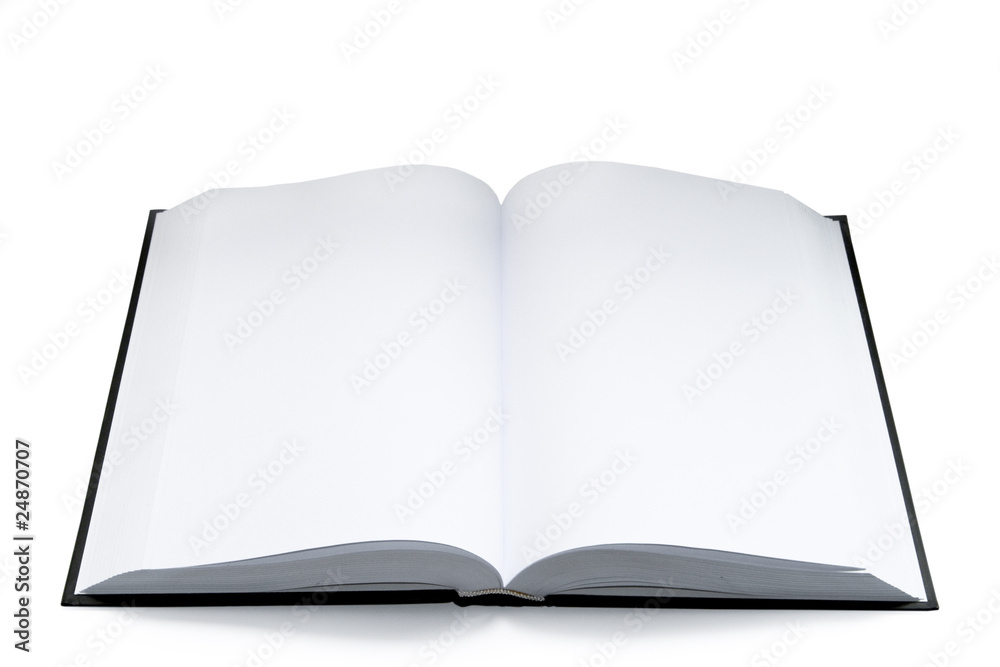 empty open book on a white background empty open book on a white background