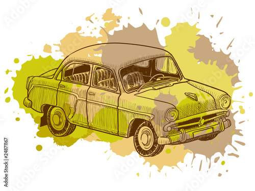 Grunge vintage car