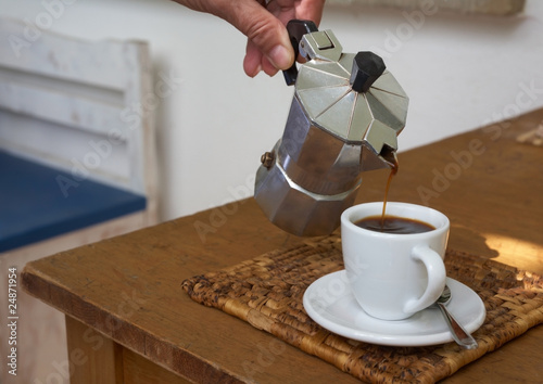 Servieren von Espresso
