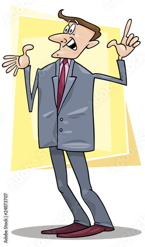 businessman giving speech