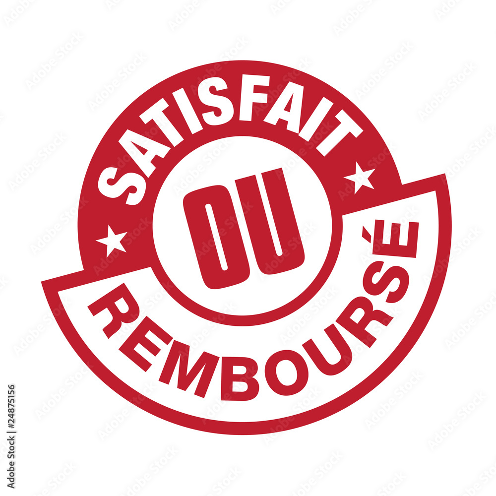 Bouton satisfait ou remboursé Bouton satisfait ou remboursé