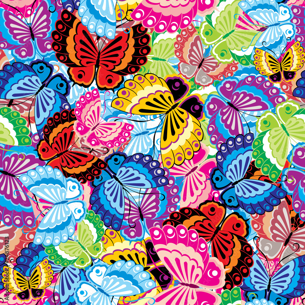 Fototapeta premium seamless butterfly background
