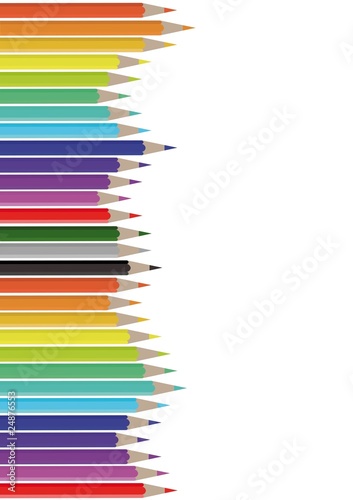 sheet pencils colored
