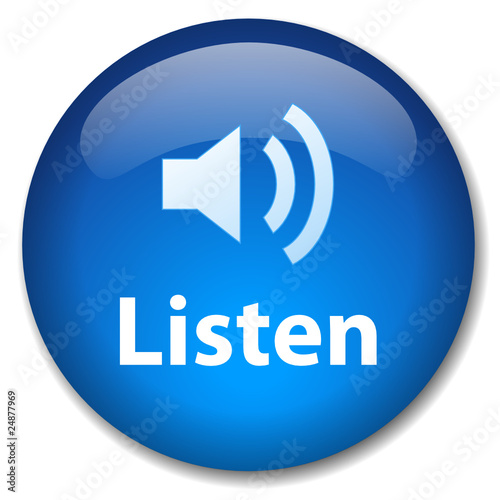 LISTEN Web Button (ear symbol icon media player music controls)