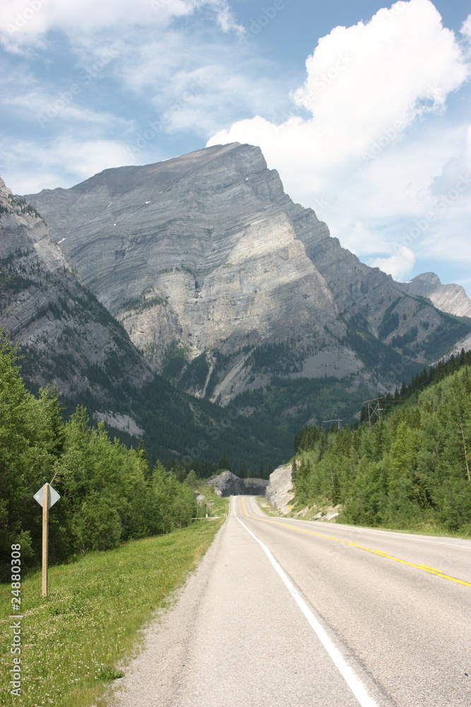 Highway in the Rockies