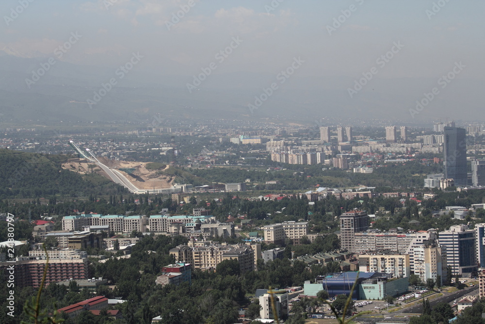 Панорама города Алматы Казахстан
