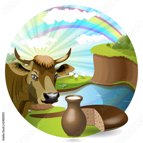 milk and cow