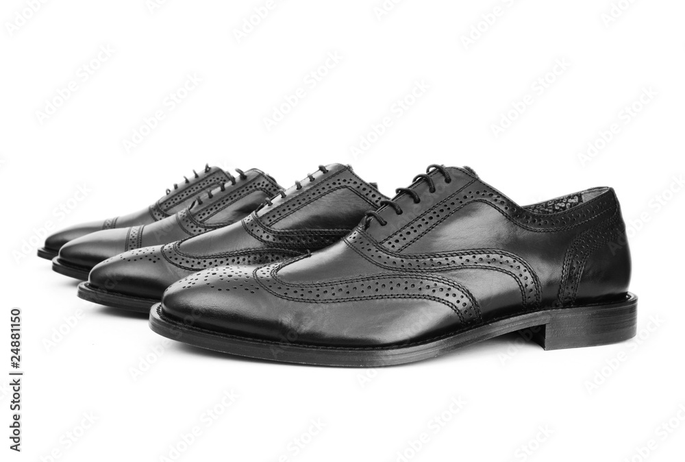 Male shoes isolated on the white background