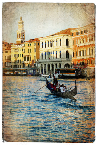 Venice - artwork in retro style