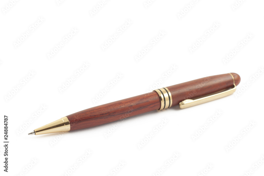 The pen on white background