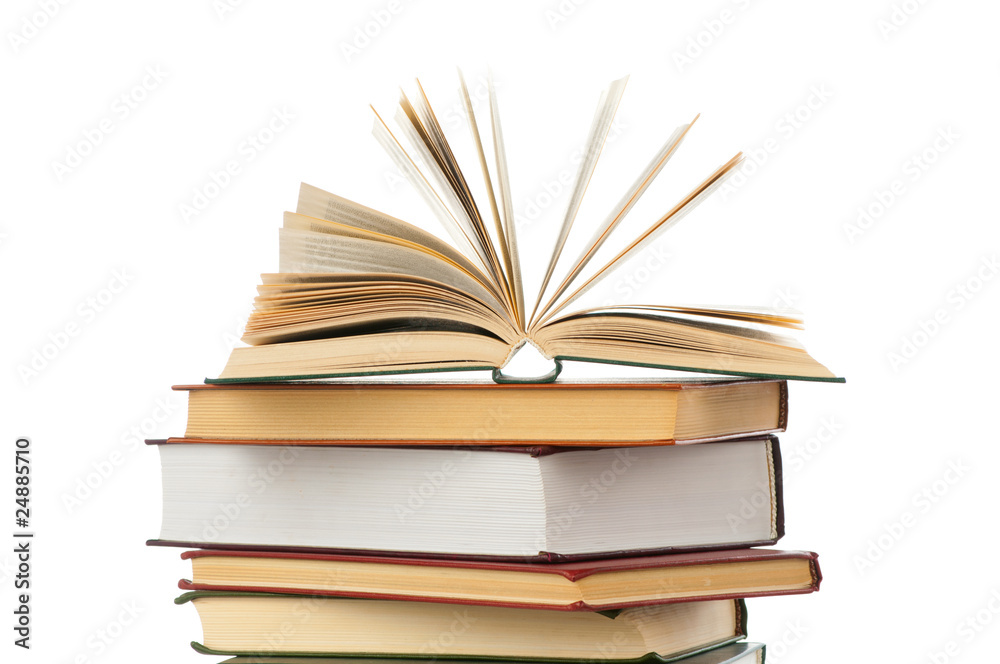 Book heap isolated on white background Book heap isolated on white background